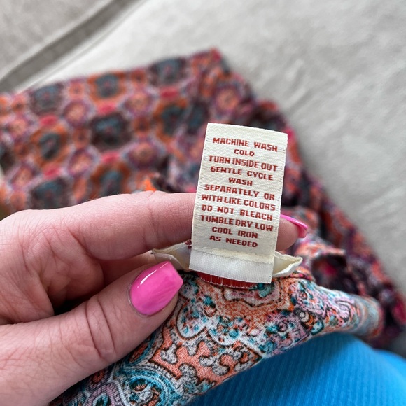 Sundance | Terra Maxi Dress Orange Medallion Size L - Picture 5 of 7